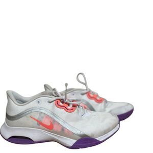 Nike Court Air Max Volley CU4275-101 White Purple Running Shoes Women's Sz 10.5